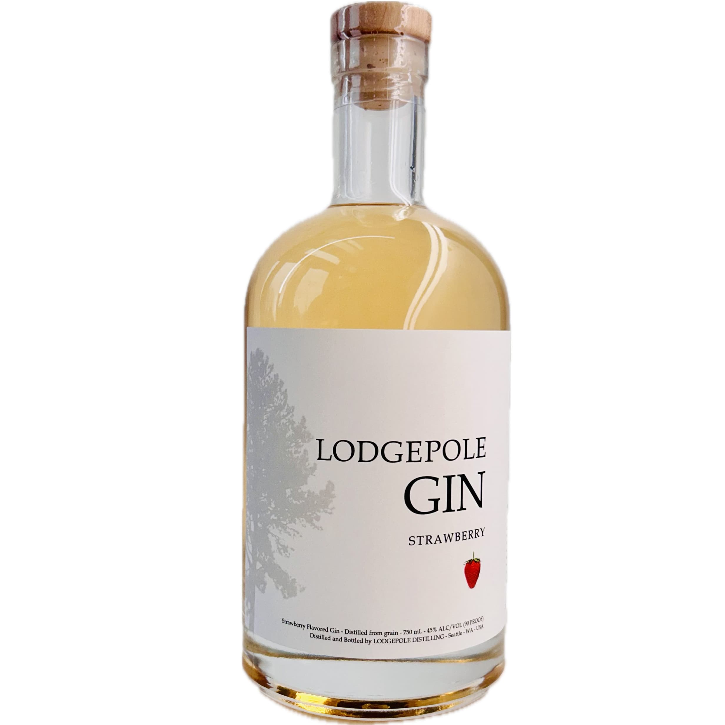 Lodgepole Distilling Strawberry Gin Full Bottle Image